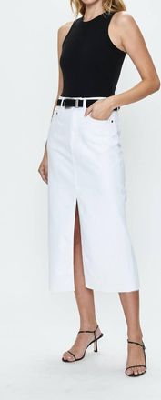 Pistola Denim Alice Midi Skirt In White