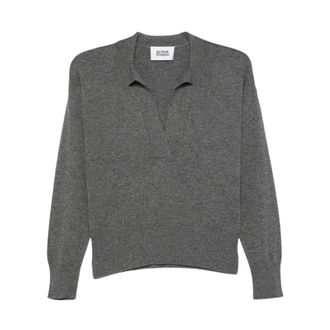 Alpha Studio V-hals Gebreide Kleding - Dames - V-hals truien - Grijs - M - Truien & Vesten