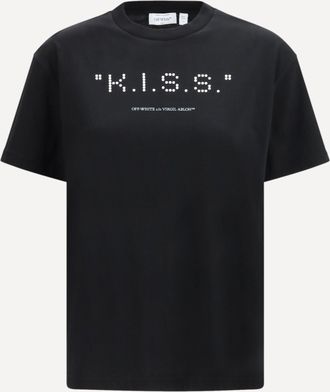 Off-white T-shirt Kiss Quote Woman XS