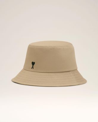 Ami Beige Cotton Ami De Coeur Bucket Hat Beige - 56 - Unisex