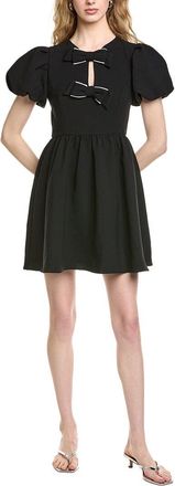 CeCe by Cynthia Steffe Puff Sleeve Bow A-Line Dress