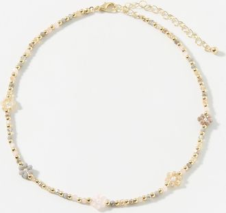 Simons Womens Flower bead necklace