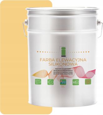 OEM Pittura Per Facciate Al Silicone Giallo, Permeabile Al Vapore, 5l, Antialga