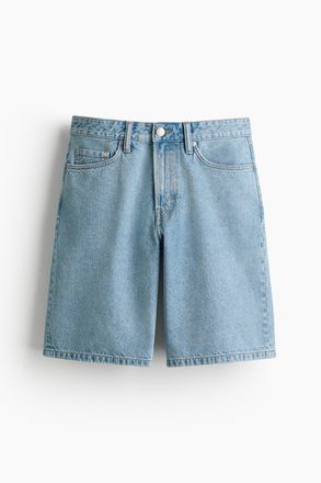 H&M Denimshorts in Relaxed Fit - Helles Denimblau