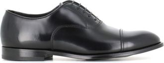 Doucal's Black Leather Lace Up Shoes