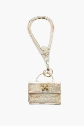Off-white Portachiavi JITNEY in Metallo con Pendente a Forma di Borsa Off-White