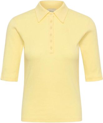 Gestuz Gzdrew Poloshirt - Dames - Polos - Geel - 2XS - Katoen - Tops