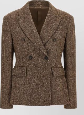 Brunello Cucinelli donegal double-breasted blazer