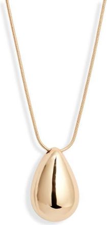 Nordstrom Polished Teardrop Pendant Necklace in Gold at Nordstrom