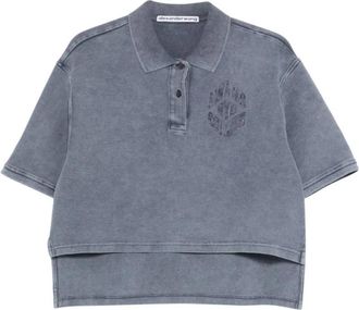 Alexander Wang Polo Shirt - Dames - Polos - Blauw - XS - Tops