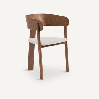AM.PM Tafelstoel van badstof, 3 poten, MARAIS, ontwerp Emmanuel Gallina