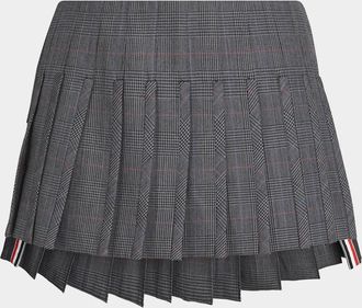 Thom Browne Pleated Virgin Wool Midi Skirt