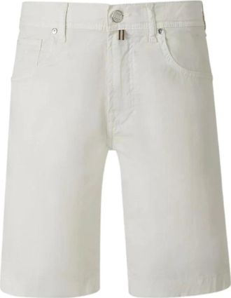 Jacob Cohen Korte Broeken, Heren, Wit, W34, Katoen, Nicolas Bermuda Shorts