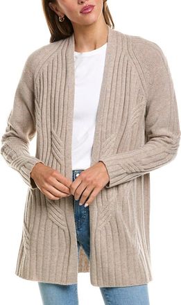 Fort&eacute; Cashmere Luxe Cable 100% Cashmere Cardigan