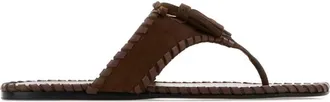 Prada Brown Solid INFRADITO Sandals