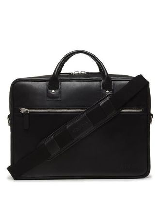 Korchmar Dylan Slim Leather Briefcase in Black at Nordstrom