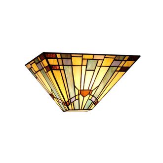 Chloe Lighting KINSEY Tiffany-style 1 Light Mission Wall Sconce 12 Wide