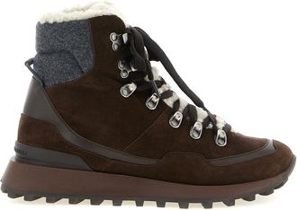 Brunello Cucinelli Brown Lace-up Ankle Boots