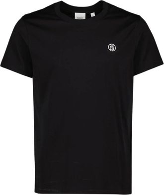Burberry Logo Tee Parker - Heren - T-shirts - Zwart - L - Katoen - Tops
