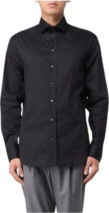 Emporio Armani French Collar Shirt - Heren - Casual Overhemden - Blauw - 3XL - Katoen - Overhemden
