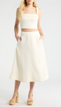 ASTR the Label Kinslee Skirt in Off White at Nordstrom, Size X-Large