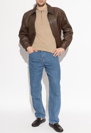 Emporio Armani Cotton Polo, Mens, Beige