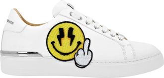 Philipp Plein Low-Top Sneakers Smile - unisex - Sneakers - Wit - 35 EU - Leer - Schoenen