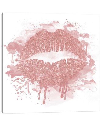 iCanvas Rose Gold Lips By Natalie Carpentieri Wall Art