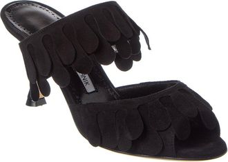 Manolo Blahnik Kelna 70 Suede Sandal