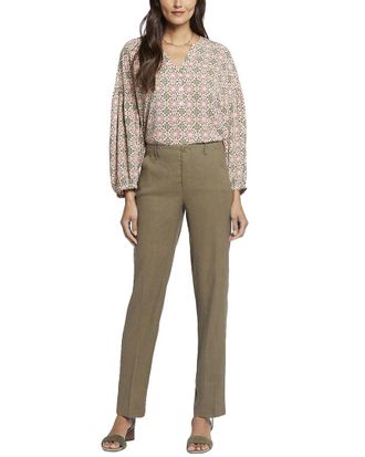 NYDJ Nydj Marilyn Avocado Linen-Blend Trouser