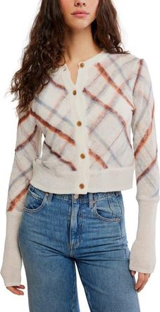 Free People Highland Mist Cardigan in Sugar Mist Combo at Nordstrom, Size X-Large