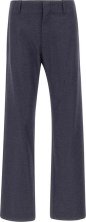 Maison Margiela Rechte broek - Heren - Straight fit broeken - Blauw - M - Wol - Broeken