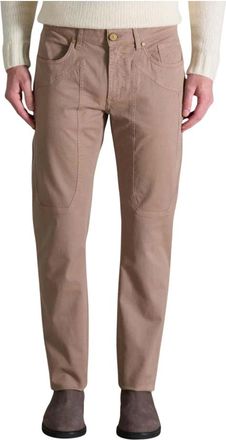 Jeckerson Broeken, Heren, Beige, W40, Katoen, John Slim-Fit Broek