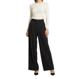 Sand Copenhagen Wide Trousers, female, Black, Size: XL Model 1946 Wide Trousers