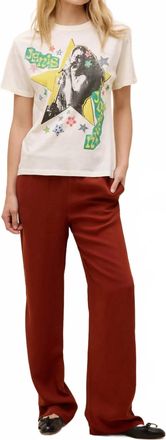 Daydreamer Janis Joplin Scrapbook Art Boyfriend Tee In White