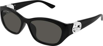 Gucci GG1826SK Asian Fit 001 Womens Sunglasses Black Size 57 - Free RX Lenses - Free RX Lenses