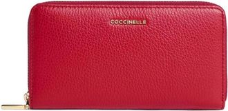 Coccinelle Metallic Soft - Dames - Portefeuilles - Rood - ONE Size - Leer - Accessoires