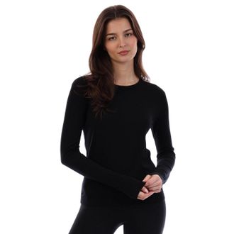 Diesel Dames Fijn Gebreid Ribbelsweatshirt (Zwart)