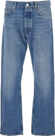 Sunflower Blue Jeans With Belt Loops And Logo Patch On The Rear In Denim Man