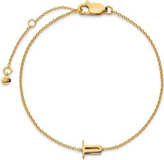 Monica Vinader Initial Chain Bracelet in 18K Gold Vermeil T at Nordstrom