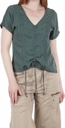 Xcvi Werner Top In Silken Pine