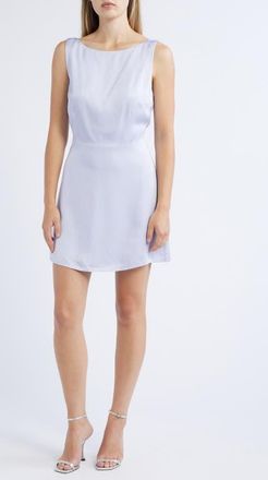 French Connection Enni Satin Minidress in 50-Lavender at Nordstrom, Size 10