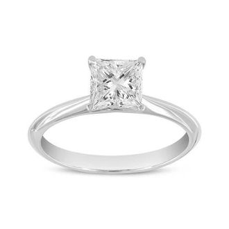 LuvMyJewelry Rhea Princess 14K Gold Princess Cut Lab Grown Diamond Classic Solitaire Ring - 1.25 Ct in 14K White Gold at Nordstrom, Size 7