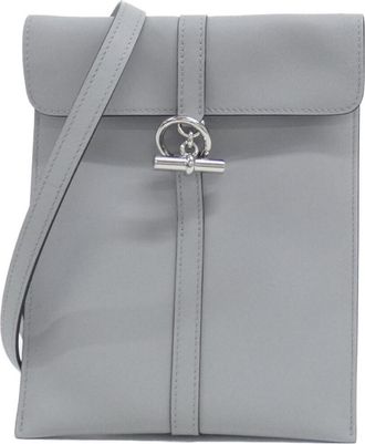Herm&egrave;s Blue Swift Leather Pouch (Pre-Owned)