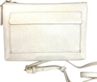 Urban Expression Womens Morris Lizard Crossbody Handbag In Oatmilk