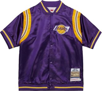 Mitchell & Ness T-shirt NBA Lakers 1969 Jerry West Purple - Viola