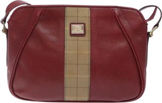 Burberry Red Leather Shoulder Bag (Pre-Owned)