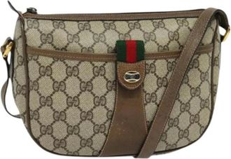 Gucci Pre-owned Cross Body Bags, female, Beige, Size: ONE SIZE Pre-owned Canvas Crossbody Bag