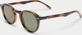 Le Specs Unisex Galavant Round Sunglasses In Tortoise