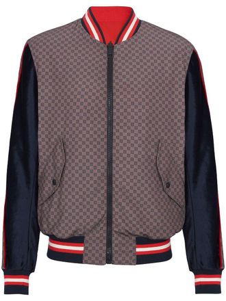 Balmain Bomberjack met monogram - Paars
